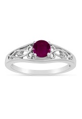 outstanding white gold ruby gemstone birthstone baby ring